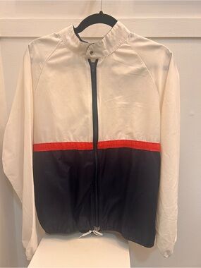 Vintage Speedo Windbreaker Jacket - Cream, Navy & Red
